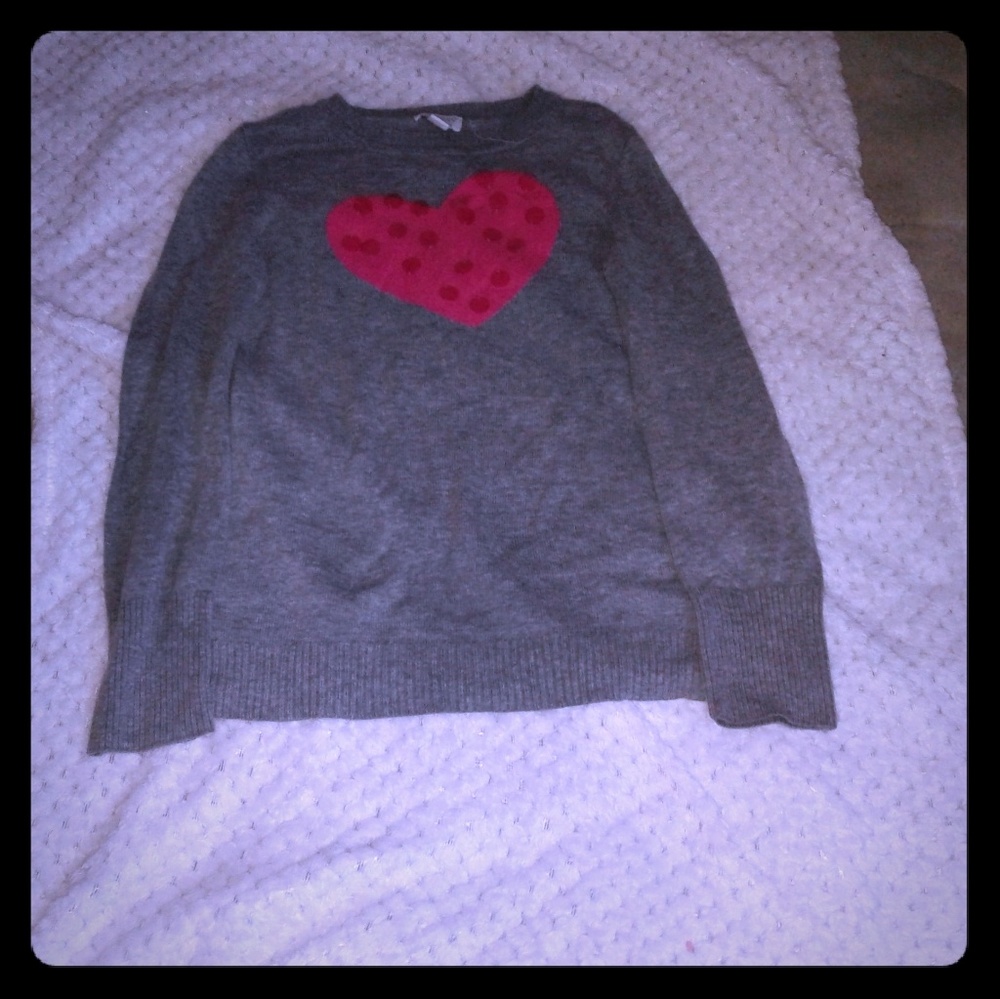 Hugs and Love Pink Heart Sweater
